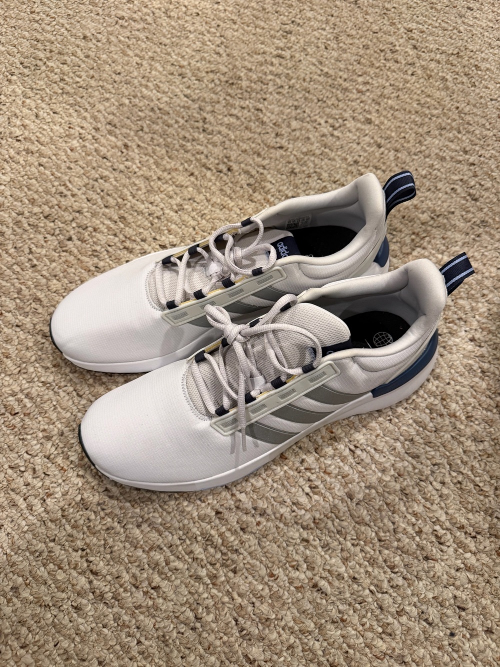 Worn once Adidas Racer TR21 sneakers in the "Grey Silver Navy" size 13 NO BOX